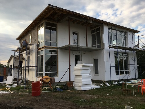 Утепление пенопластом наружных стен в Горках